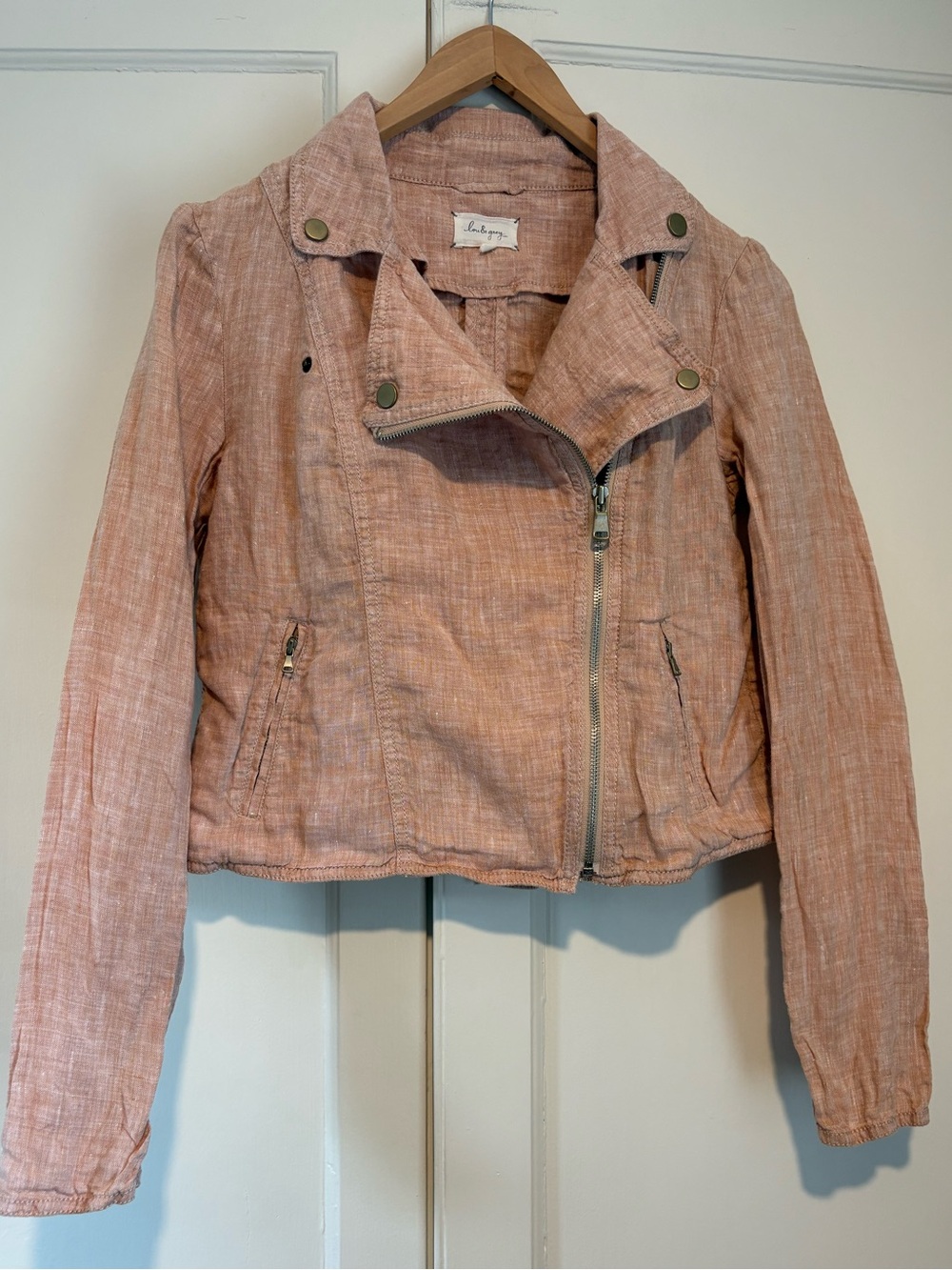 Lou & Grey Women’s Linen Moto Jacket